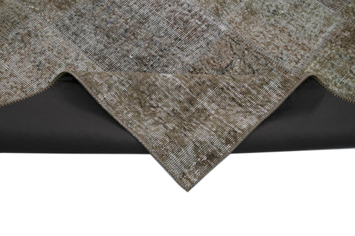 Kirk Yama Brown Patchwork Cotton Wool Handmade Area Rug 9'10'' x 13'1''