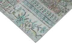 Kirk Yama Blue Patchwork Cotton Wool Handmade Area Rug 9'10'' x 13'1''