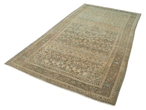 Persian Beige Classic Cotton Wool Handmade Area Rug 5'3'' x 10'3''
