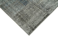 Kirk Yama Grey Patchwork Cotton Wool Handmade Area Rug 8'2'' x 11'6''