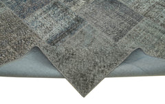 Kirk Yama Grey Patchwork Cotton Wool Handmade Area Rug 8'2'' x 11'6''
