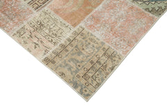 Kirk Yama Beige Patchwork Cotton Wool Handmade Area Rug 7'11'' x 11'6''