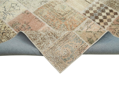 Kirk Yama Beige Patchwork Cotton Wool Handmade Area Rug 7'11'' x 11'6''