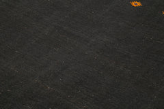 Striped Kilim Brown Striped Goat Hair Handmade Rug 6'1'' x 10'9''