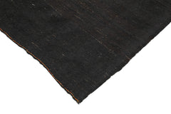 Striped Kilim Brown Striped Goat Hair Handmade Rug 6'5'' x 12'6''