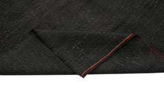 Striped Kilim Brown Striped Goat Hair Handmade Rug 6'5'' x 12'6''