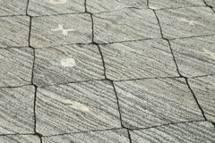 Handmade Area Rug | Geometric Cotton Wool Rug - Neutral Beige Vintage Carpet