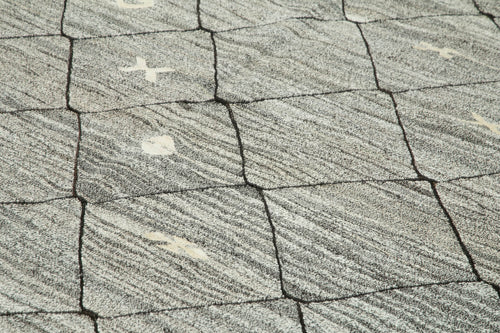 Handmade Area Rug | Geometric Cotton Wool Rug - Neutral Beige Vintage Carpet