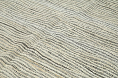 Scrap Grey Geometric Cotton Wool Handmade Area Rug 8'8'' x 12'1''