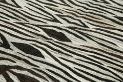 Scrap Grey Geometric Cotton Wool Handmade Area Rug 8'2'' x 10'8''