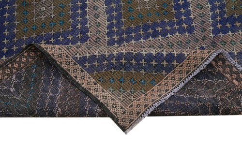 Geometric Kilim Brown Geometric Goat Hair Handmade Rug 5'10'' x 12'1''