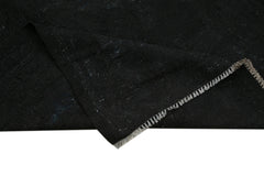 Geometric Kilim Black Geometric Goat Hair Handmade Rug 6'4'' x 10'6''