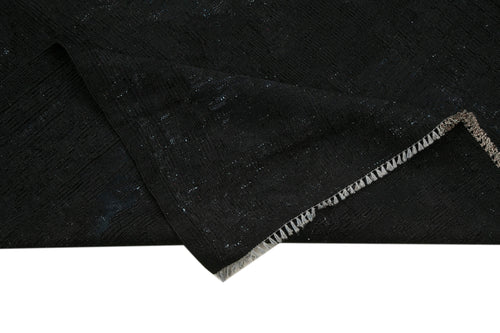 Geometric Kilim Black Geometric Goat Hair Handmade Rug 6'4'' x 10'6''