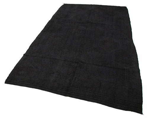 Geometric Kilim Black Geometric Goat Hair Handmade Rug 5'8'' x 9'11''