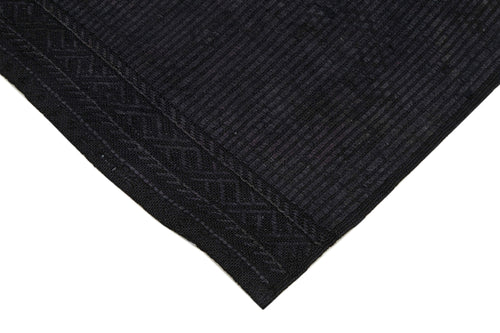 Geometric Kilim Black Geometric Goat Hair Handmade Rug 5'8'' x 9'11''