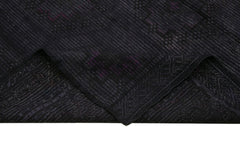 Geometric Kilim Black Geometric Goat Hair Handmade Rug 5'8'' x 9'11''