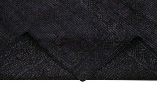 Geometric Kilim Black Geometric Goat Hair Handmade Rug 5'8'' x 9'11''