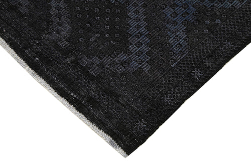 Geometric Kilim Black Geometric Goat Hair Handmade Rug 5'3'' x 10'4''
