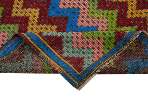 Geometric Kilim White Geometric Goat Hair Handmade Rug 6'4'' x 8'3''