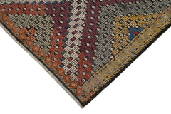 Geometric Kilim Beige Geometric Goat Hair Handmade Rug 5'10'' x 12'8''