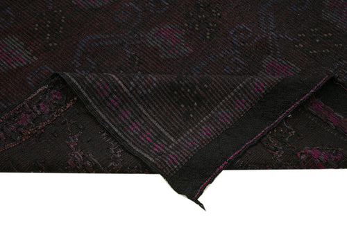 Geometric Kilim Brown Geometric Goat Hair Handmade Rug 5'6'' x 10'2''