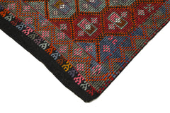 Geometric Kilim White Geometric Goat Hair Handmade Rug 5'10'' x 9'2''