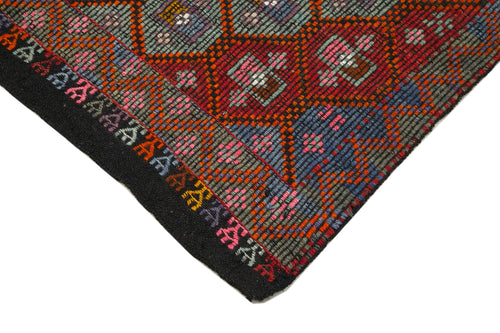 Geometric Kilim White Geometric Goat Hair Handmade Rug 5'10'' x 9'2''