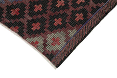 Geometric Kilim Brown Geometric Goat Hair Handmade Rug 6'8'' x 10'1''