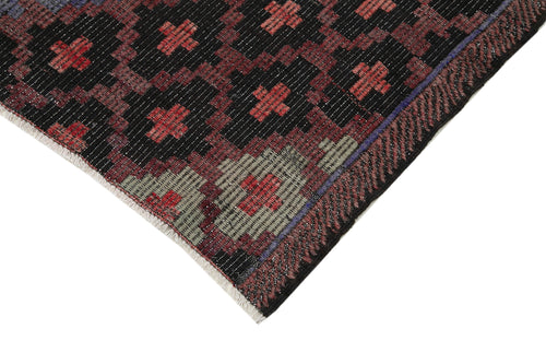 Geometric Kilim Brown Geometric Goat Hair Handmade Rug 6'8'' x 10'1''
