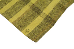 Geometric Kilim Green Geometric Goat Hair Handmade Rug 7'0'' x 8'10''