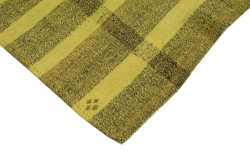 Geometric Kilim Green Geometric Goat Hair Handmade Rug 7'0'' x 8'10''