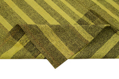 Geometric Kilim Green Geometric Goat Hair Handmade Rug 7'0'' x 8'10''