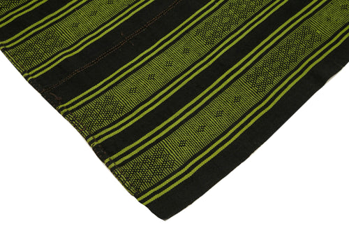 Geometric Kilim Brown Geometric Goat Hair Handmade Rug 5'11'' x 7'0''