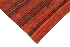 Geometric Kilim Orange Geometric Goat Hair Handmade Rug 5'9'' x 7'10''