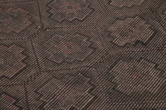 Geometric Kilim Brown Geometric Goat Hair Handmade Rug 6'4'' x 8'10''