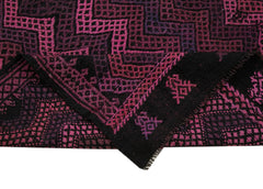 Geometric Kilim Purple Geometric Goat Hair Handmade Rug 7'1'' x 8'0''