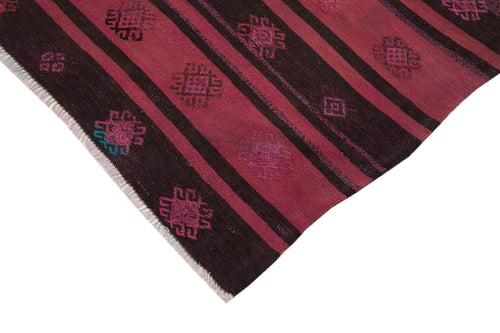 Geometric Kilim Red Geometric Goat Hair Handmade Rug 6'3'' x 10'3''