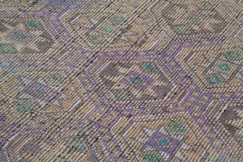 Geometric Kilim Beige Geometric Goat Hair Handmade Rug 6'0'' x 11'6''