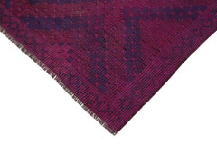 Geometric Kilim Purple Geometric Goat Hair Handmade Rug 5'3'' x 10'8''