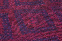Geometric Kilim Purple Geometric Goat Hair Handmade Rug 5'3'' x 10'8''