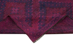 Geometric Kilim Purple Geometric Goat Hair Handmade Rug 5'3'' x 10'8''