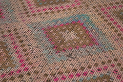 Geometric Kilim Beige Geometric Goat Hair Handmade Rug 5'1'' x 10'3''