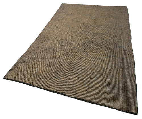 Geometric Kilim Beige Geometric Goat Hair Handmade Rug 5'2'' x 8'5''