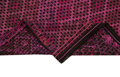 Geometric Kilim Pink Geometric Goat Hair Handmade Rug 5'9'' x 7'7''