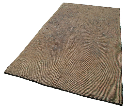 Geometric Kilim Beige Geometric Goat Hair Handmade Rug 5'3'' x 9'11''