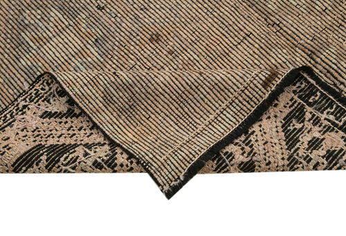 Geometric Kilim Beige Geometric Goat Hair Handmade Rug 5'3'' x 9'11''