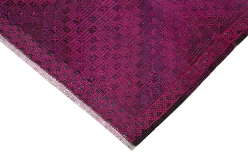 Geometric Kilim Pink Geometric Goat Hair Handmade Rug 5'9'' x 11'8''