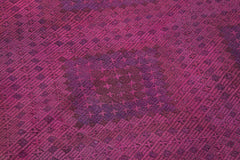 Geometric Kilim Pink Geometric Goat Hair Handmade Rug 5'9'' x 11'8''