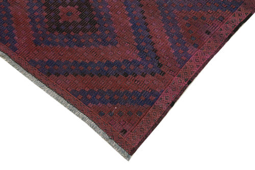 Geometric Kilim Red Geometric Goat Hair Handmade Rug 5'9'' x 12'2''