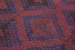 Geometric Kilim Red Geometric Goat Hair Handmade Rug 5'9'' x 12'2''